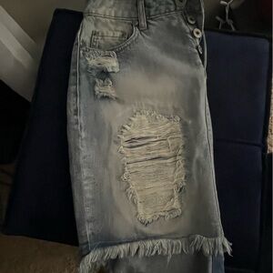 Vanilla Star denim, distressed skirt